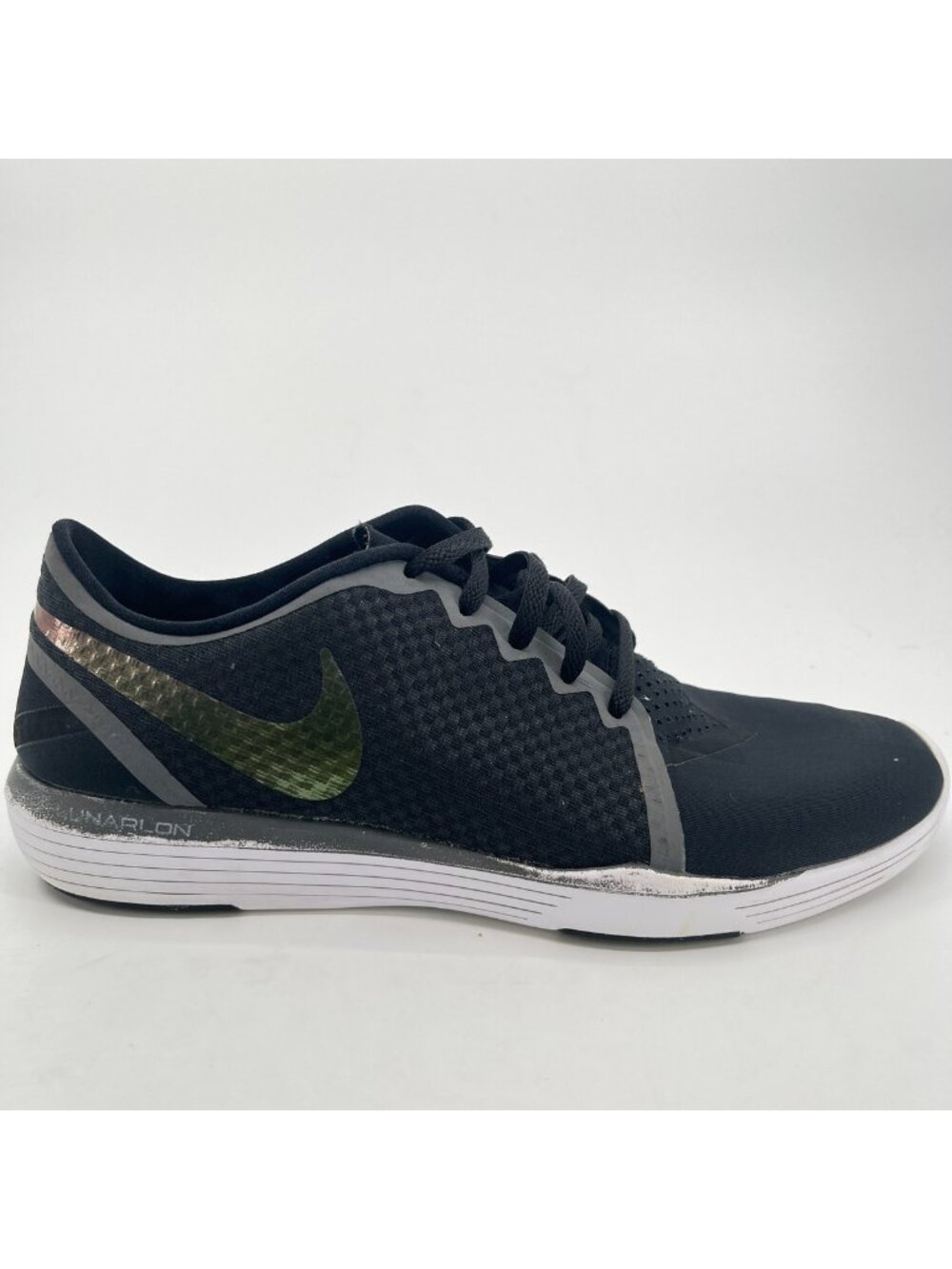 Nike Lunar Sculpt Womens Size 7 Black White Running Training Shoes Sneakers